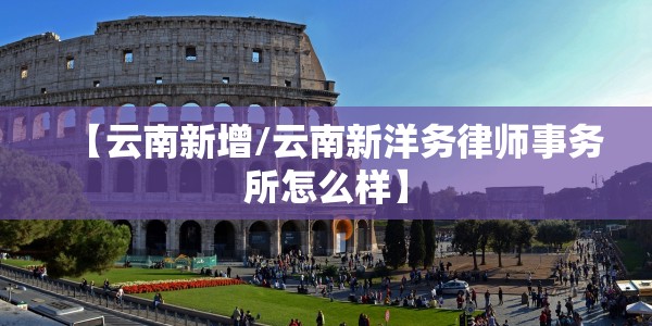 【云南新增/云南新洋务律师事务所怎么样】