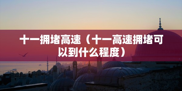 十一拥堵高速（十一高速拥堵可以到什么程度）